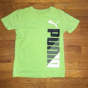 Boys green puma t-shirt